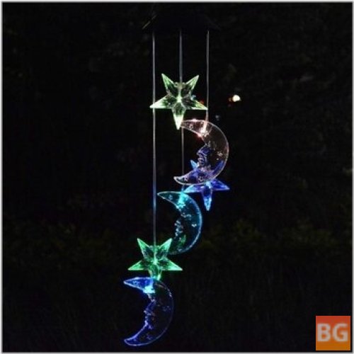 Solar Star and Moon Wind Chime Light
