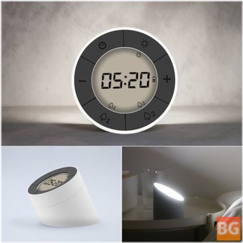 10 Lever Digital Alarm Clock Night Light - Brightness Setting