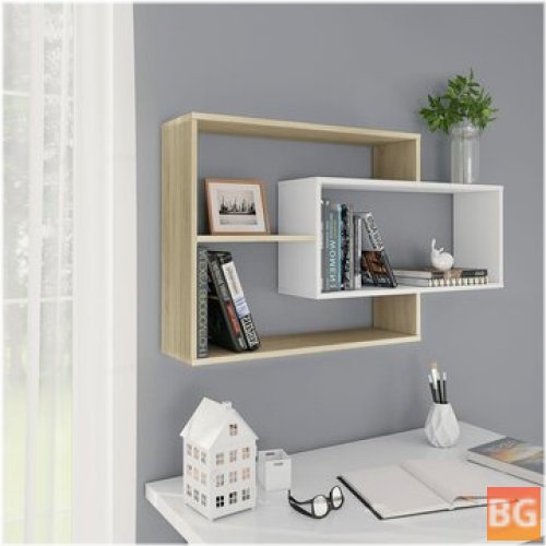 Chipboard Shelves - White and Sonoma Oak