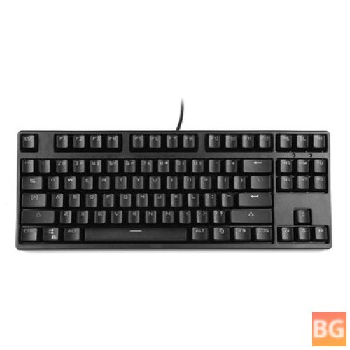 Mechanical Keyboard with 87 Keys - White Backlight and ABS Profile