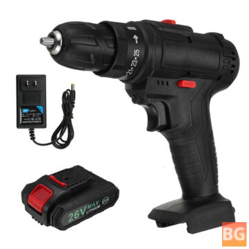 28N.m Max Torque LED Screwdriver - Power with 1/2pc Battery