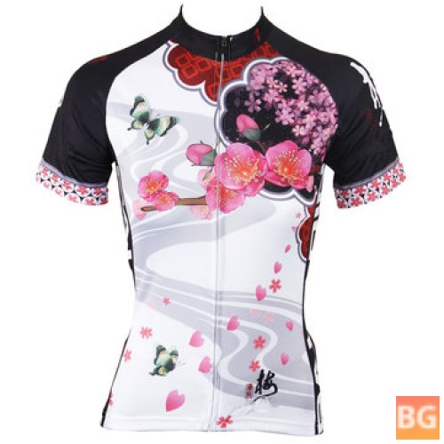 Women Cycling Jersey - Ladies Shirts Sleeve Cycling Bike Motorcycle Shirt