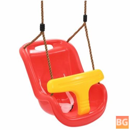 Baby Swing with Safety Belt - PP Red