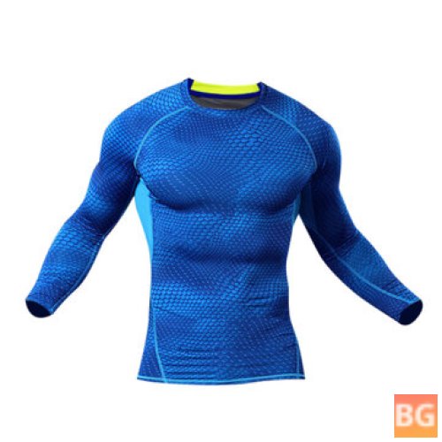 Sports Shirt - Compression Body Shaper - Tight Sports Stretch - Long Sleeve O-Neck
