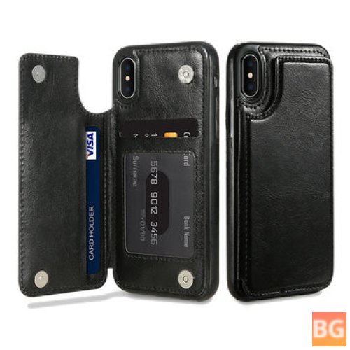 Retro PU Leather Wallet for iPhone X 8/8 Plus/7/7 Plus/6/6s/6 Plus/6s Plus