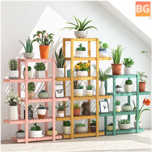 Bamboo Plant Stand Rack with Multiple Flower Pot Holder Shelf