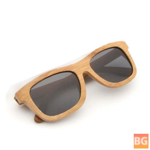 UV400 Handmade Bamboo Sunglasses with Wooden Frame