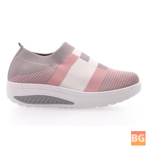 Women Casual Sock Shoes with Breathable Mesh Platform