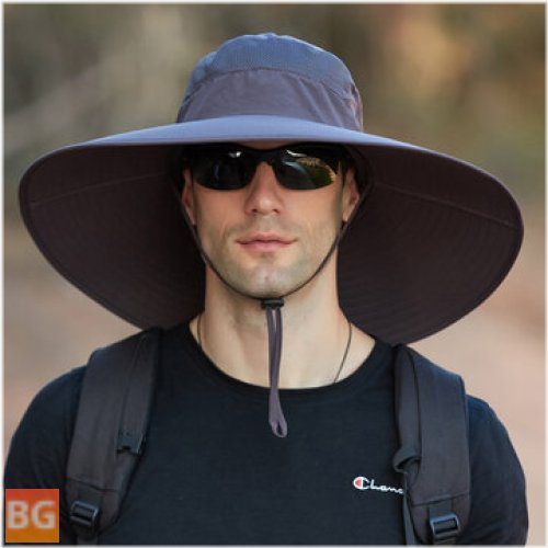 Sunscreen Bucket Hat - Waterproof, Breathable, and Sunscreened - Oversized brim with string for outdoor fishing hat
