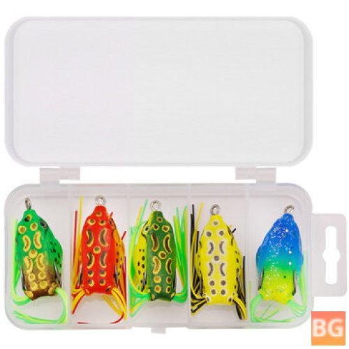ZANLURE Frog Fishing Lures with Storage Box