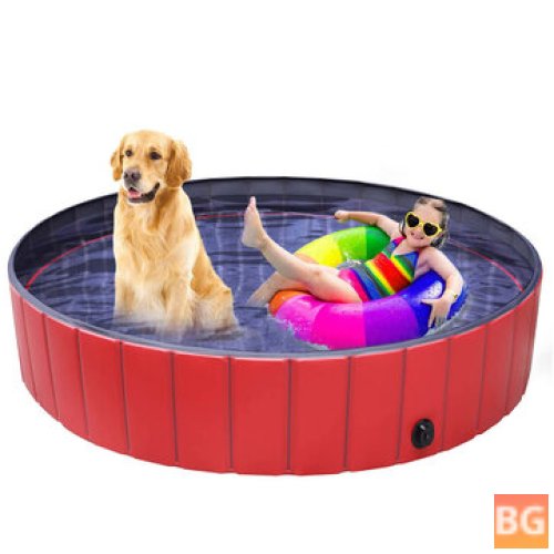 160cm Folding Dog Pool for Cats and Kids - Collapsible