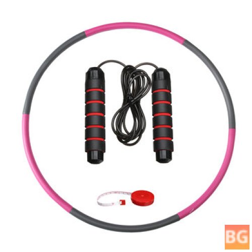 Hoop for Home - 8 Knots Fitness Exercise Slimming Waist Hoop with Tape Measure