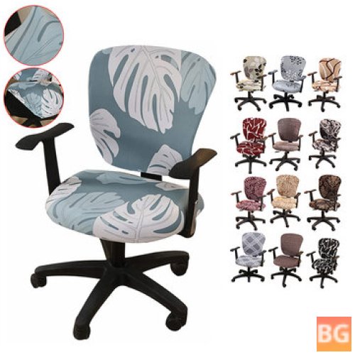 Office Chair Cover for Computer - Rotating Chair Seat Protector - Stretch Armchair Slipcover