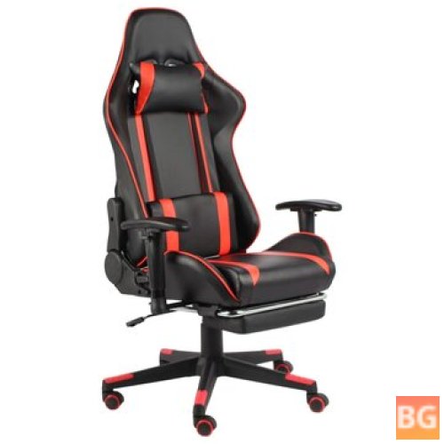 Game chair with footrest and PVC rotatable