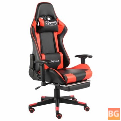 Game Chair with Foot Rest - Red