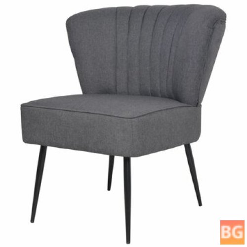 Dark Gray Fabric Cocktail Chair