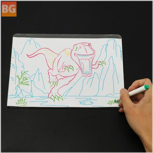 Flashing Dino Drawing Board - 3D Educational Toy
