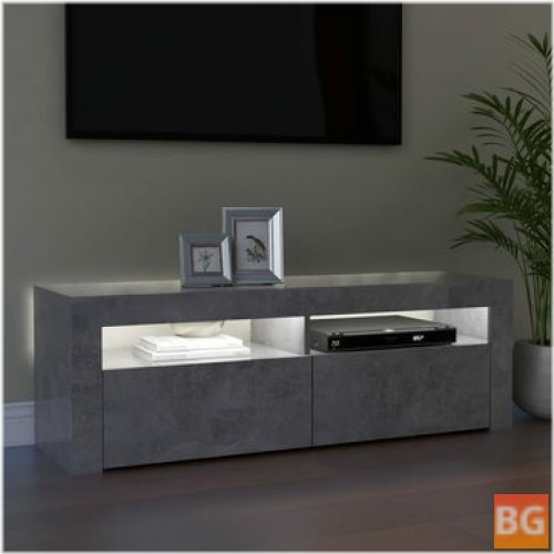 TV Cabinet with LED Lights - Gray 47.2