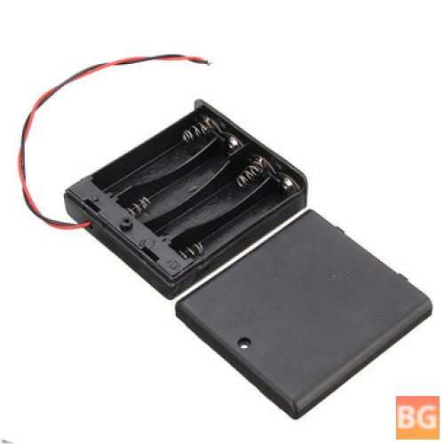 4 Slot AA Battery Holder Board with Switch for 4xAAA Batteries