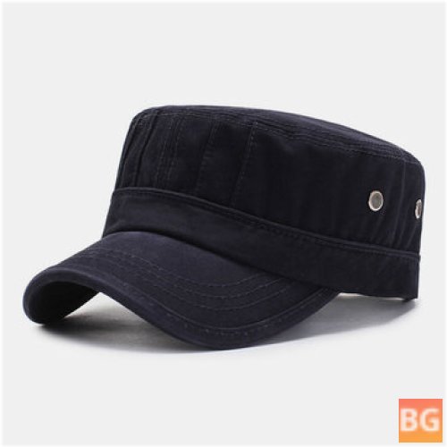 Breathable and stretchable military-style cap with adjustable sun shade - cadet hat
