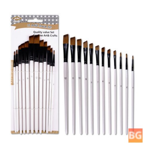 12-Piece Artist Brush Set for Painting and Art Supplies
