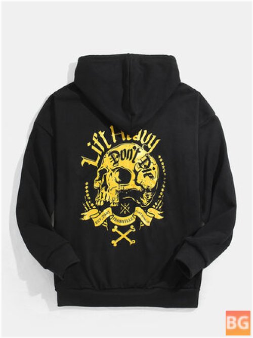 Black Hoodies for Men with a Design of Skull
