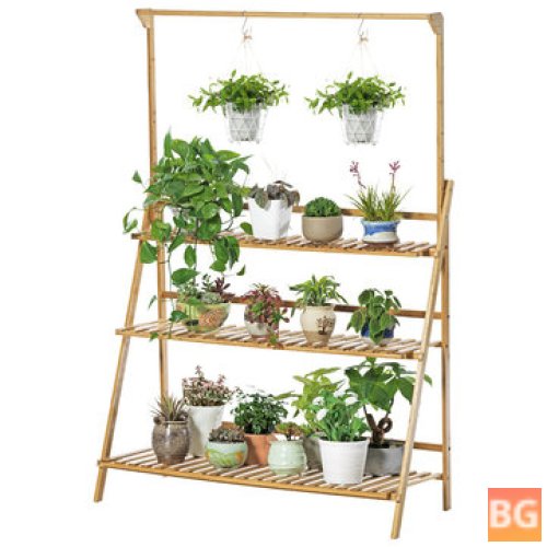 Hanging Rod Plants rack with Flower Pot Display - Multi-layer