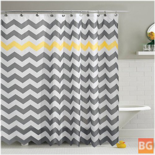 3D Geometric Shower Curtain with Waterproof Protection