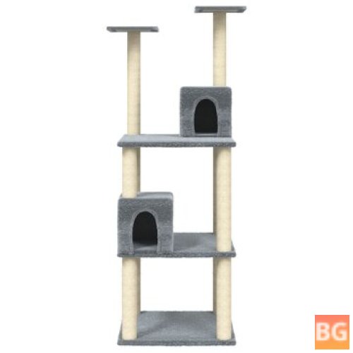 Cat furniture with sisal scratching posts 150 cm light gray
