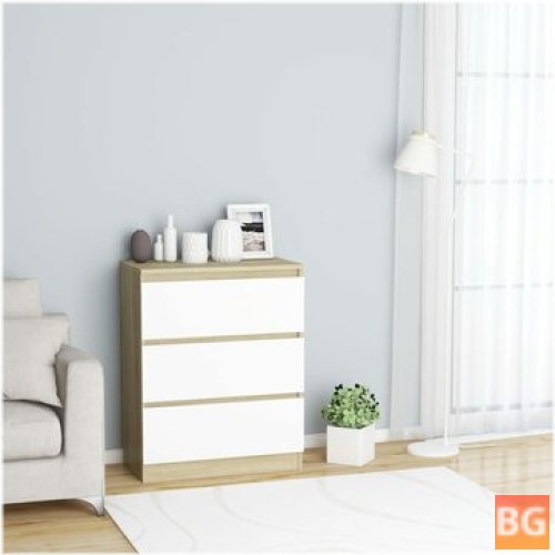 Sideboard - White and Sonoma 23.6