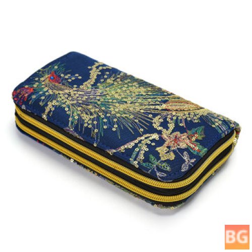 Women's Embroidered Wallet 6 Inches