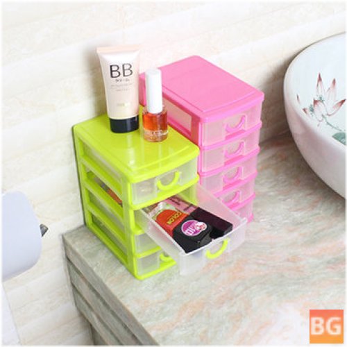 Desktop Organizer - Multi-Layer Plastic - Drawer Storage Box - Detachable Jewelry - Makeup Cabinets - Nail Storage Case
