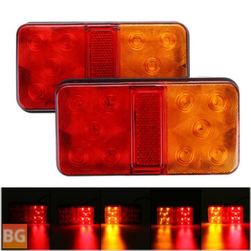 LED Tail Light for Trailer Truck - Red+Amber