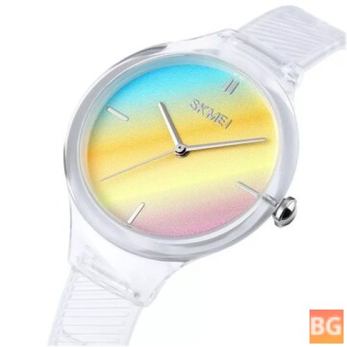 SKMEI 1714 Fashion Women's Watch - Colorful Transparent Waterproof Lady Quartz Watch