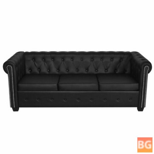 Chesterfield 3-seater Leather Sofa