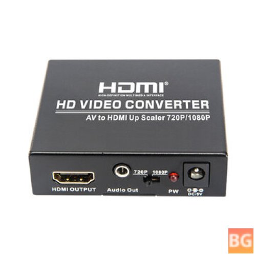 AV to HDMI Stereo Converter - Connectors 1080P 720P RCA to HDMI HD Video Converter for Notebook Projector Zenhon T-607A