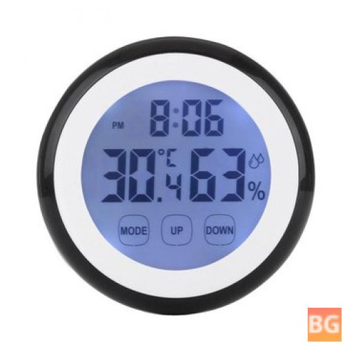 Touch Screen Thermometer humidity humidity monitor with alarm clock