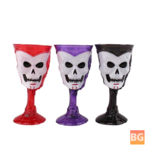 Goblet Plastic Skull Cup - KTV Party Cocktails - Beer Wine LED Luminous Cup Drinkware