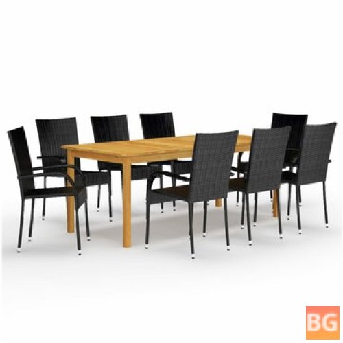 Patio Set with 9 Pieces