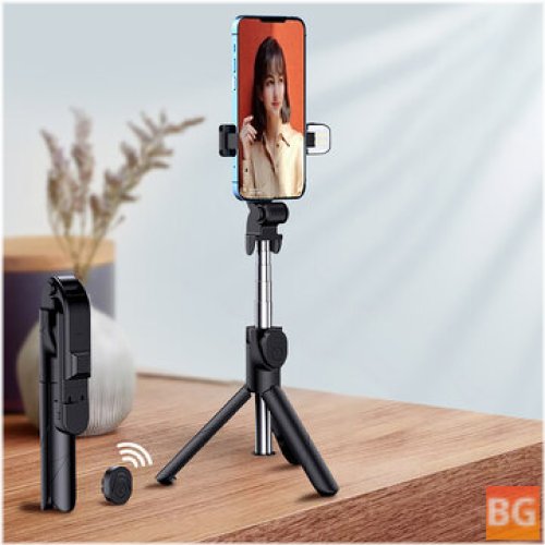 Bluetooth Selfie Stick with Fill Light and 100cm Extendable Tripod