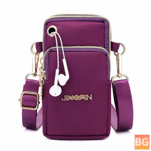 Women's Nylon Mini Phone Bag - Portable Leisure Waterproof Crossbody Bag