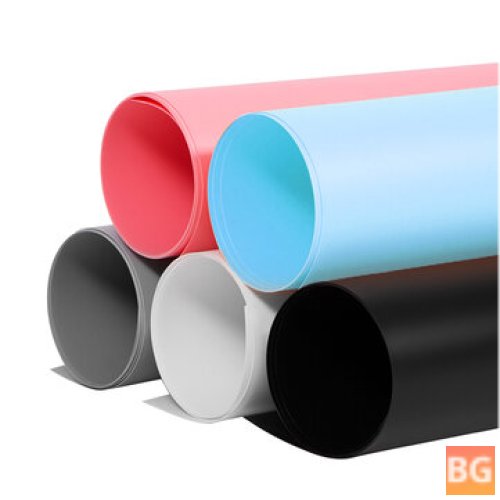PVC Dual Side Background Paper - White, Pink, Blue, Black, Grey