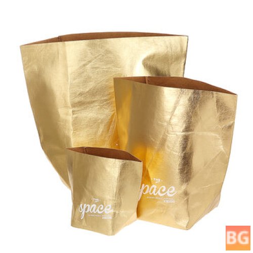 Kraft Paper Storage Bag - Nordic Unbreakable Plants - Grow Paper Sundries - Food Storage - Waterproof - Bags Organizer