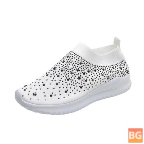 Crystal Mesh Sneakers - Casual - Outdoors - Leisure - Sport Shoes