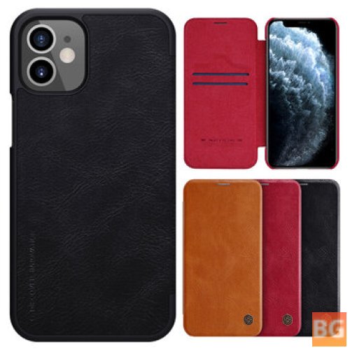 PU Leather Bumper Shockproof Case for iPhone 12 Mini