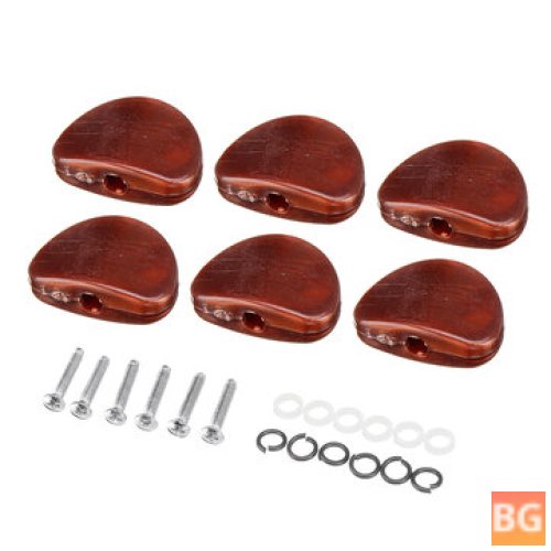 Wood Texture Tuning Pegs and Machine Heads - Replacement Button Knob
