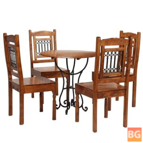 Set of 5 dining tables with solid wood finish
