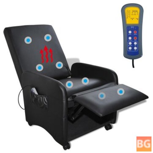 Massage Chair - Artificial Leather Black