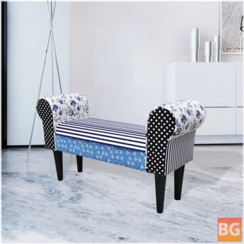 Blue and White Bench Patchwork