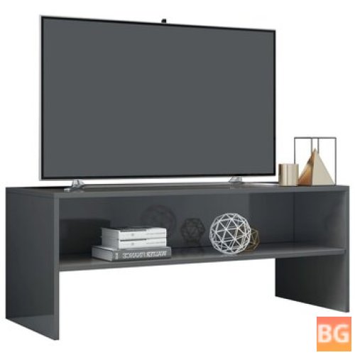 TV Cabinet - High Gloss Gray 39.4